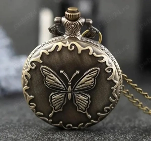 ceas de buzunar din bronz, cu baterie,nou,design antichitate,am si alte modele care nu sunt un poze.