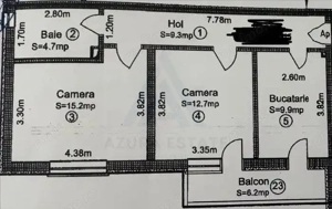 Apartament 2 camere decomandate de vânzare – Sibiu cartier Deventer - imagine 7