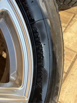 jante cu cauciucuri 225/65/17 nissan xtrail bridgestone  - imagine 2