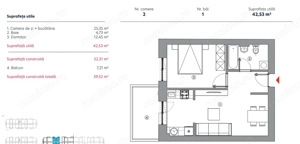 Apartament 2 camere, 43mp, centrala proprie, metrou, AC, Hils Titanium - imagine 7