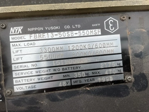 Stivuitor electric Reach Truck NYK Mitsubishi 1.2T 5.5m ridicare - imagine 2