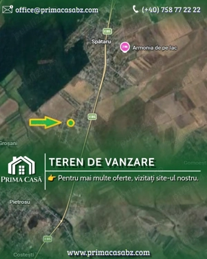 Teren intravilan   sat Spataru, com. Costesti   S=1000mp   Pret: 20  mp   - imagine 2