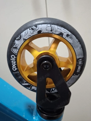 Trotinetă Freestyle Oxelo MF500 Northpole   Roți Alloy Core Gold   Manșoane Noi