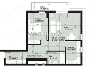 Aradului bloc nou, apartament 2 camere+ loc parcare - imagine 17