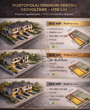 Teren cu Puz aprobat autorizabil imediat pentru 3 duplexuri!