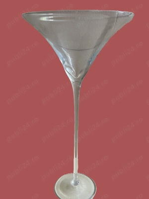 Vaza cupa Martini -inaltime 50 cm din sticla.