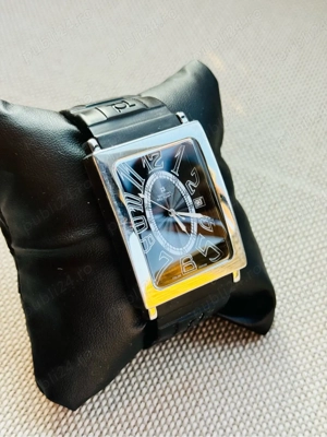 Ceas barbatesc Officina del Tempo Black Guilloche mecanism Quartz