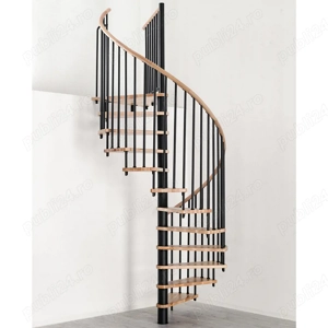 Scara Spiralis - spirala lemn masiv fag sau stejar, kit