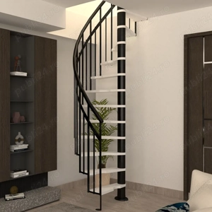 Scara interioara Siena - semispirala compacta, fag + otel