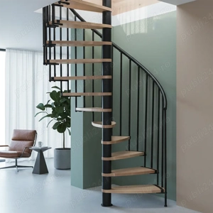 Scara Claria spirala - fag lacuit, trepte reglabile - imagine 3