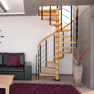 Scara spirala Cyva lemn masiv fag - D120 140 160 cm