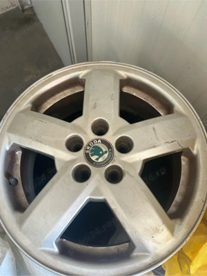 Vand 4 jante skoda 5x100 - imagine 2