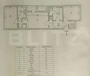 Apartament 3 camere etaj intermediar 68 mp Tătărași