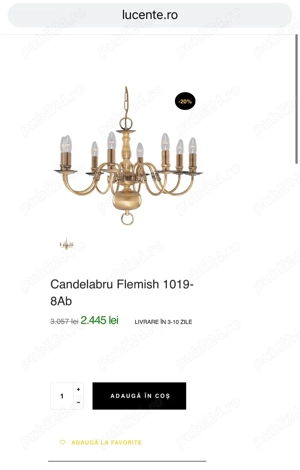 Vand candelabru stil clasic Flemish