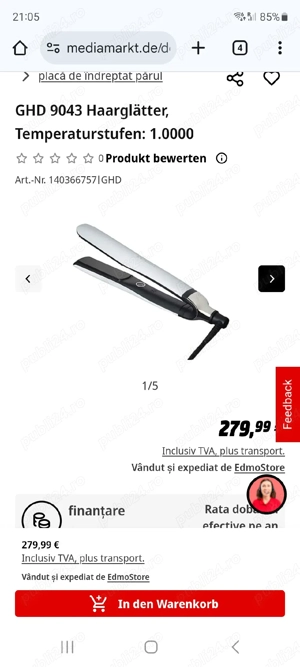 Vand placa de par profesionala 