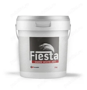 Vopsea Decorativă Albă Fiesta Snow White Art   Efect Texturat Premium pentru Pereți Interiori | Deco