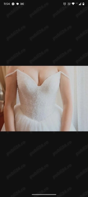 Rochie de mireasa tip printesa - imagine 2