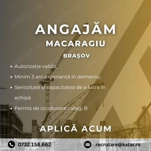 Katar Conneg angajează macaragiu în Brașov !
