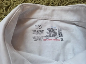 Set 2 camasi albe M&S, 11-12 ani  - imagine 2