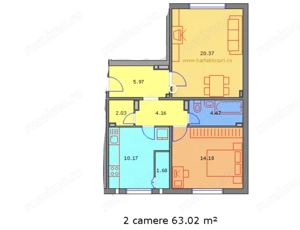 Apartament 2 camere decomandat cu CENTRALA, 63 mp, Nerva Traian - Panait Cerna - imagine 14