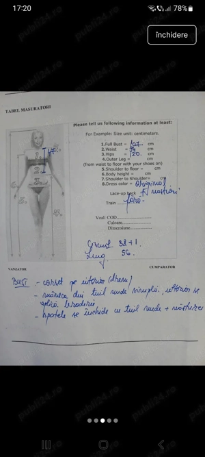 Vand rochie de mireasa - imagine 3