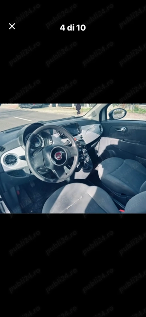 Vand auto Fiat 500 ( motor 1,2 benzină ) din 2008 recent adus în țară  - imagine 5