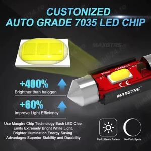 2 becuri LED auto C5W 7035 39 mm  - imagine 4