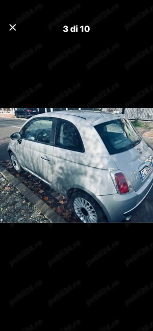 Vand auto Fiat 500 ( motor 1,2 benzină ) din 2008 recent adus în țară  - imagine 3