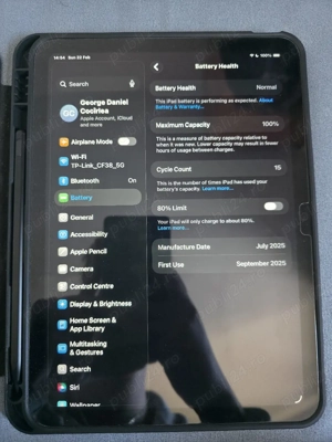 iPad A16 Gen 11 WiFi   Ca Nou (Baterie 100%)   Stylus + Accesorii Bonus