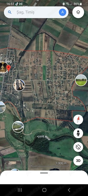 Teren intravilan 1040 m2 Sag - imagine 3