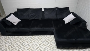 Canapea coltar reversibil negru