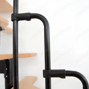 Scara Velora - lemn fag + otel vopsit, spatiu limitat