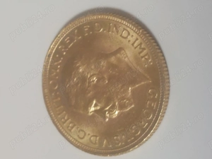 Moneda din aur Sovereign King George V  din 1929 detali  in poze