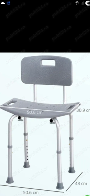 Scaun de duș pentru vârstnici sau persoane cu dizabilități