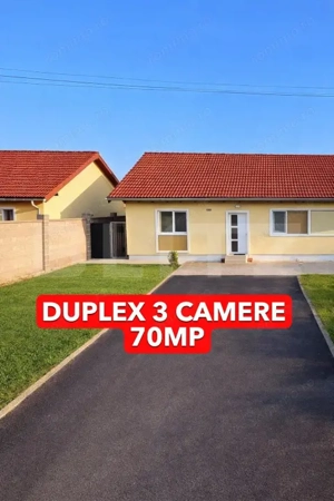 Duplex 3 camere 70mp utili, 250mp teren, complet mobilat utilat Bucovat