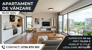 apartament 2 camere bloc nou, zona Sfantul Ilie