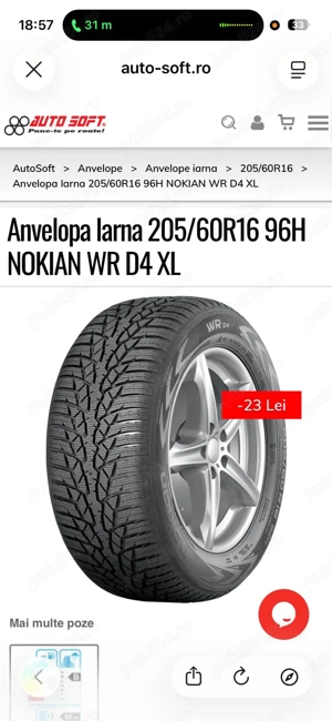 Anvelope Nokian iarna 205x60x16