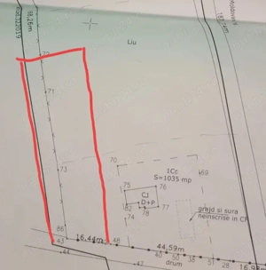 PF vând 1300 mp la strada teren intravilan pentru construcții 