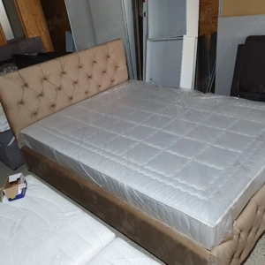 Pat dormitor tapițat 1.40m 2m+saltea 