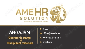 Angajăm Operator la stanțe (Manipulant materiale)