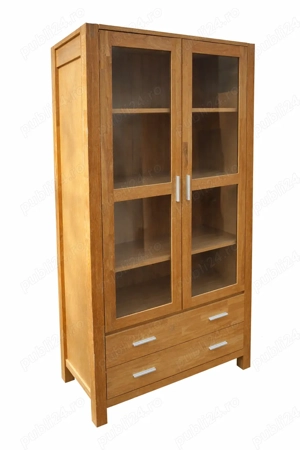 Vitrina din lemn cu rafturi si sertare; Dulap cu polite; Biblioteca