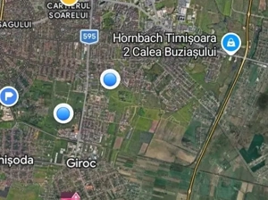 Giroc-Florilor-Teren casa individuala sau Duplex- 501 mp-front 17.5m