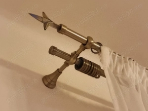Garnisa dubla, galerie pt.perdea si draperie, auriu antichizat