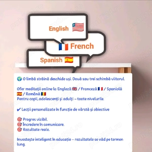Cursuri Meditatii pentru copii si adulți Lb Engleza Franceza Spaniola Limba romana