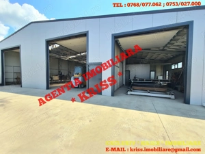 HALĂ De Vânzare Pitești - Ștefănești 520 Mp. Teren 3000 Mp. BETONAT 100 % Utilități Panouri 30 KW