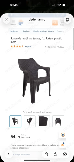 Scaune pentru terasa 