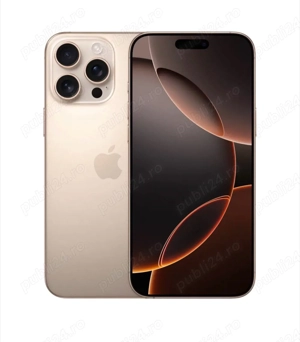 Telefon mobil Apple iPhone 16 Pro Max, 512GB, 5G, Desert Titanium
