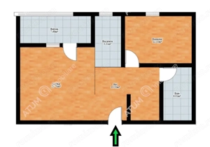 Apartament 2 camere decomandate balcon loc parcare in Tursnior Sibiu - imagine 6