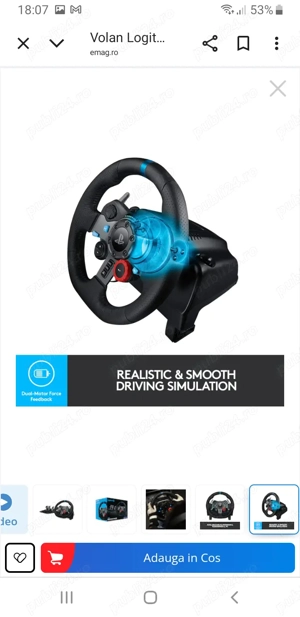 volan de loc loghitech g29 noy - imagine 3