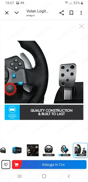 volan de loc loghitech g29 noy - imagine 2